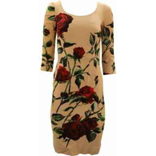👉 Longsleeve beige vrouwen Long-Sleeve Sheath Dress Dolce & Gabbana , Dames