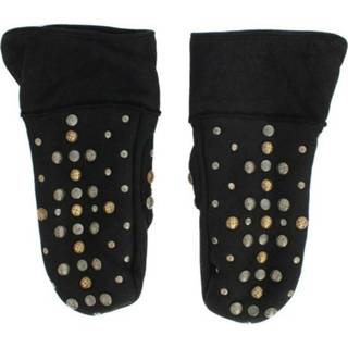 👉 Glove zwart vrouwen Shearling Studded Gloves Dolce & Gabbana , Dames