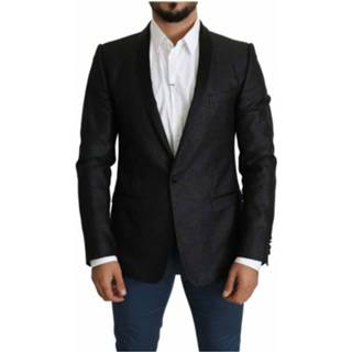 👉 Blazer zwart mannen Jacquard Single Breasted Dolce & Gabbana , Heren