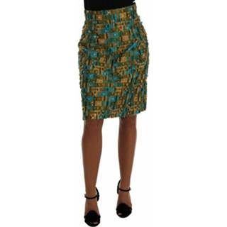 👉 Pencil groen vrouwen Jacquard Straight Skirt Dolce & Gabbana , Dames
