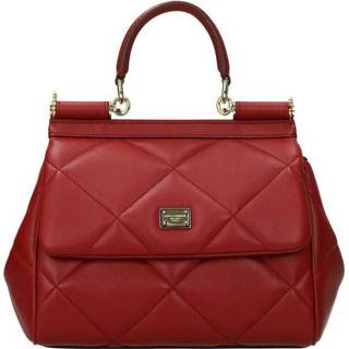 👉 Schoudertas rood onesize vrouwen Quilted Sicily Shoulder Bag Dolce & Gabbana , Dames 8052674080088