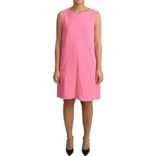 👉 Sleeveless roze vrouwen Shift Knee Length Dress Dolce & Gabbana , Dames 8054802811304