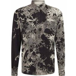 👉 Foliage zwart mannen Print Denim Shirt Dolce & Gabbana , Heren