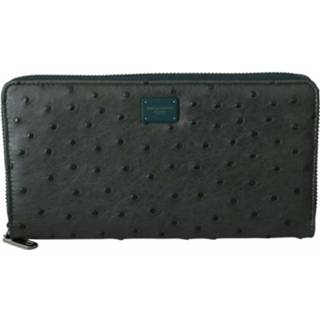 👉 Portemonnee groen leather onesize mannen DG Ostrich Continental Wallet Dolce & Gabbana , Heren 8058091019526