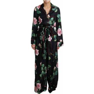 👉 Jumpsuit zwart vrouwen Print Pajama Silk Dress Dolce & Gabbana , Dames