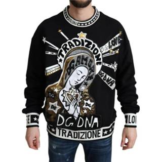 👉 Pullover zwart mannen Amore DNA Dolce & Gabbana , Heren 8053286687436