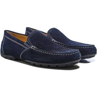 👉 Loafers blauw suede mannen Moner Geox , Heren