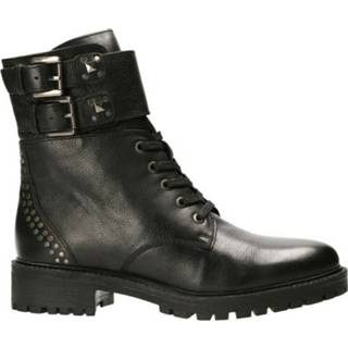 👉 Veterboots zwart leer vrouwen Hoara Veterboot Geox , Dames