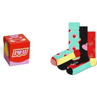 👉 Sock blauw mannen 3-Pack I Love YOU Gift SET Happy Socks , Heren