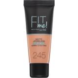👉 Beige vrouwen Maybelline Fit Me! Matte and Poreless Foundation 30ml (Various Shades) - 245 Classic 3600531453404