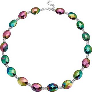 👉 Multicolor zilver vrouwen Ketting met regenboogagaat 4055717045796