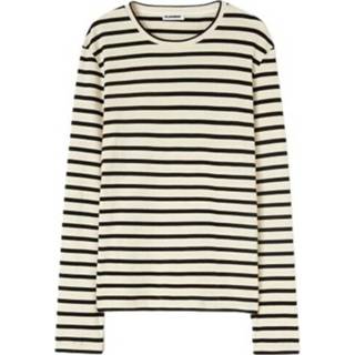 👉 Longsleeve beige l mannen Long-sleeves two-toned stripped t-shirt Jil Sander , Heren