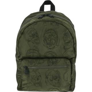 👉 Backpack groen onesize mannen with embroidered skulls Alexander McQueen , Heren