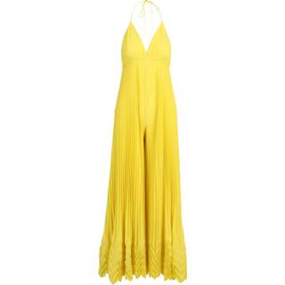 👉 Jumpsuit geel vrouwen 'Adalyn' pleated Alice + Olivia , Dames