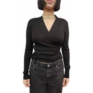 👉 Gilet zwart l vrouwen cache cœur court laine 64021-490 Allude , Dames