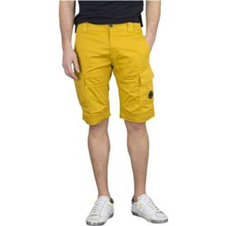 👉 Bermuda geel mannen Cargo Satin Stretch Shorts C.p. Company , Heren