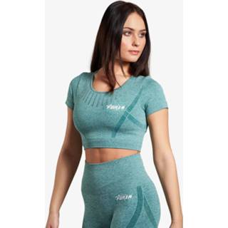 👉 Short sleeve leer l vrouwen tgroen Forza seamless crop top magic mint fz770 5292959023949