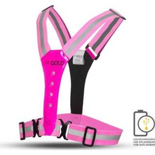 👉 Vest zijde One Size running benodigdheden unisex roze Gato safer sport led usb - 8720174549571