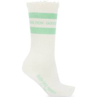 👉 Sock groen s vrouwen Socks with logo Golden Goose , Dames 8050235252127