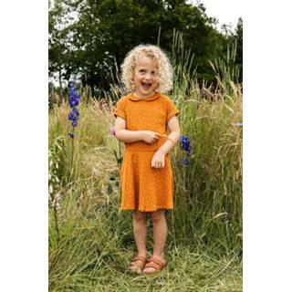 👉 Jersey jurk katoen vrouwen oranje meisjes Looxs Revolution jurkje oker voor in de kleur 8719645169240