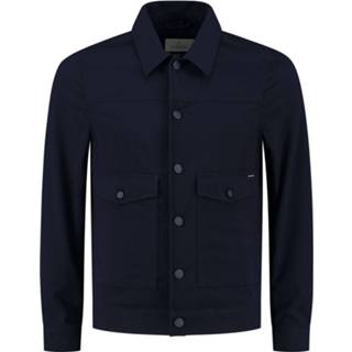 👉 Kant l male blauw Dstrezzed Trucker jacket seersucker 8718895504788