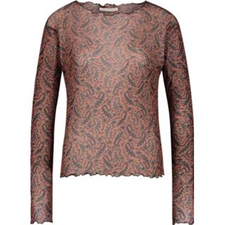 👉 Shirt bruin polyamide m vrouwen Freebird Paisley-vi-01 long sleeve thelma brown 8719918275852 8719918275838 8719918275845