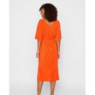 👉 Dress oranje s vrouwen Olinda Midi Tigerlily 26017715 Y.a.s , Dames 5714499766174
