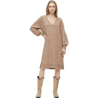 👉 Dress beige l vrouwen Yascali ls knit Y.a.s , Dames