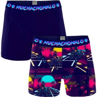 👉 Boxershort s ondermode male print mannen Muchachomalo Heren 2-pack boxershorts retro wave 8718168861730 8718168861778 8718168861785