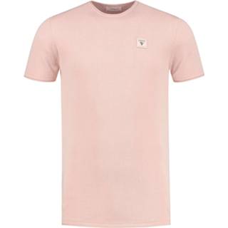 👉 Short sleeve roze katoen m male Purewhite Garment dye knit old pink 8719263402996