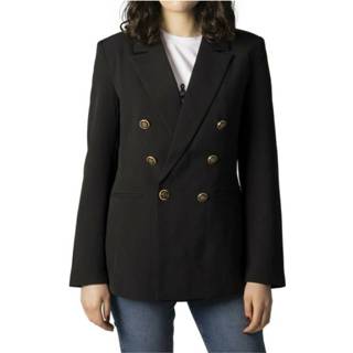 👉 Blazer zwart vrouwen plain lapel collar front pockets Only , Dames
