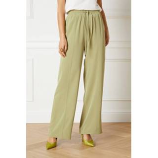 👉 Polyester XL vrouwen groen Refined Department R22031504 woven flowy pants moon 8720621208235