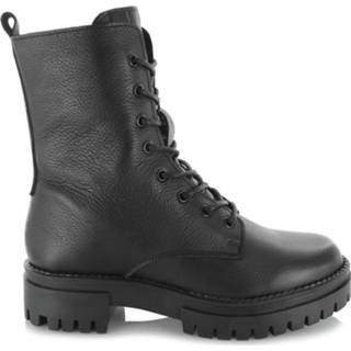 👉 Veterboots leer damesschoenen vrouwen zwart Shoecolate 821.08.714 veterboot 6013713015043 6013704353383
