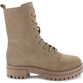 👉 Veterboots leer damesschoenen vrouwen taupe Shoecolate 8.21.08.704.01 veterboot 6013709838861 6013703458416 6013703471422