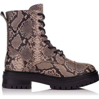 👉 Leather nylon damesschoenen vrouwen taupe Omnio Leyton combat mid lt. snake 8719588059592 8719588059608 8719588059615