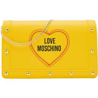 👉 Geel onesize vrouwen Love Heart Tas bag Moschino , Dames 8054400328709