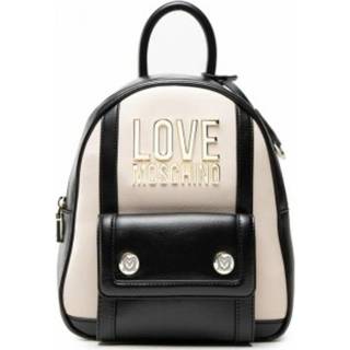 👉 Beige onesize vrouwen Zaino con logo Love Moschino , Dames