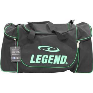 👉 Sporttas zwart groen kant One Size unisex Legend Sports met 3 rits vakken zwart/neon 8719425182049