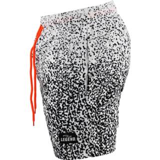 👉 Zwembroek zwart wit polyester l male Legend Sports zwembroek, pro sport short black and white 8719974025095