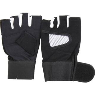 👉 Fitness handschoen zwart wit mesh l unisex mannen vrouwen Legend Sports handschoenen heren/dames zwart-wit 8719974010541