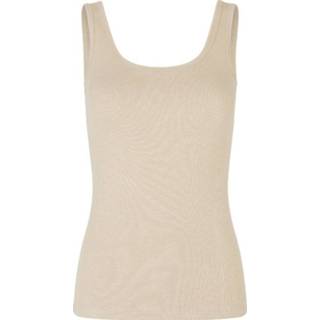 👉 Tanktop viscose XS vrouwen beige Modström Rib olla - 5714980147345