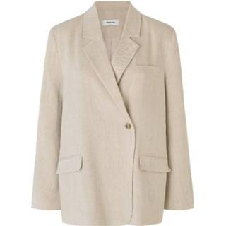 👉 Blazer linnen polyester XS vrouwen beige Modström park - 5714980150055