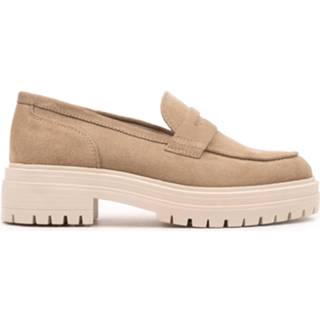 👉 Loafers velours rubber vrouwen beige Alpina Leyton loafer saddle sand 8719588245964