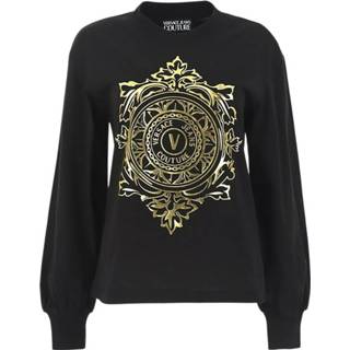 👉 Sweatshirt zwart XS vrouwen Logo Versace Jeans Couture , Dames 8058987763045