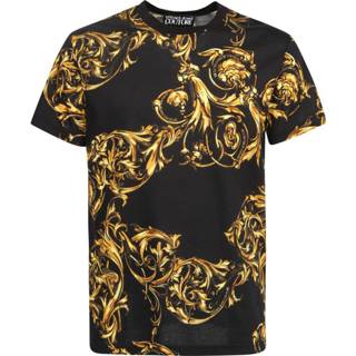 👉 Print T-shirt zwart mannen Baroque Versace Jeans Couture , Heren