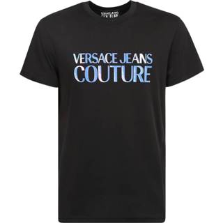 👉 Print T-shirt zwart XL mannen Holographic Logo Versace Jeans Couture , Heren