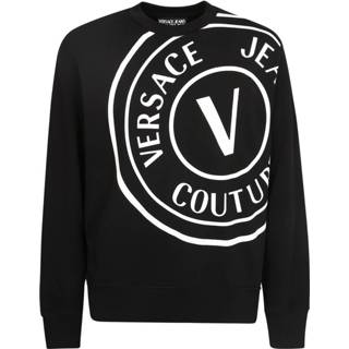 👉 Sweatshirt zwart s mannen Logo Print Versace Jeans Couture , Heren