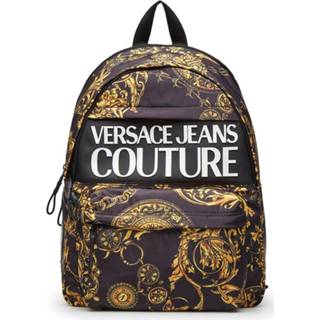 👉 Backpack zwart onesize mannen Contrasting Logo-Print Versace Jeans Couture , Heren 8058987754364