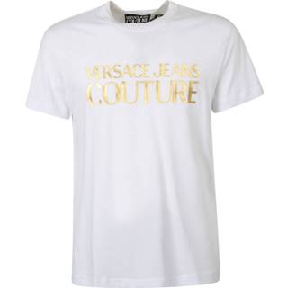 Shirt wit XS mannen Logo-print T-shirt Versace Jeans Couture , Heren