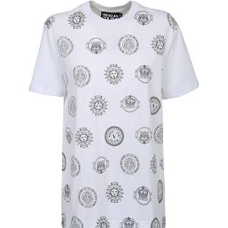👉 Print T-shirt wit l mannen Graphic Versace Jeans Couture , Heren